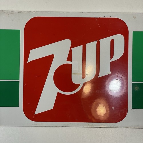 Vintage 7up metal tin - vintage,